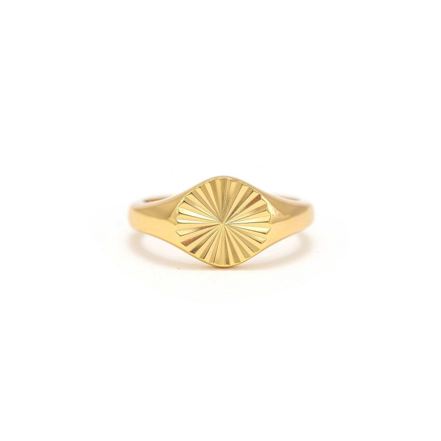 Rings Lover's Tempo | Coin Fluted Signet Ring