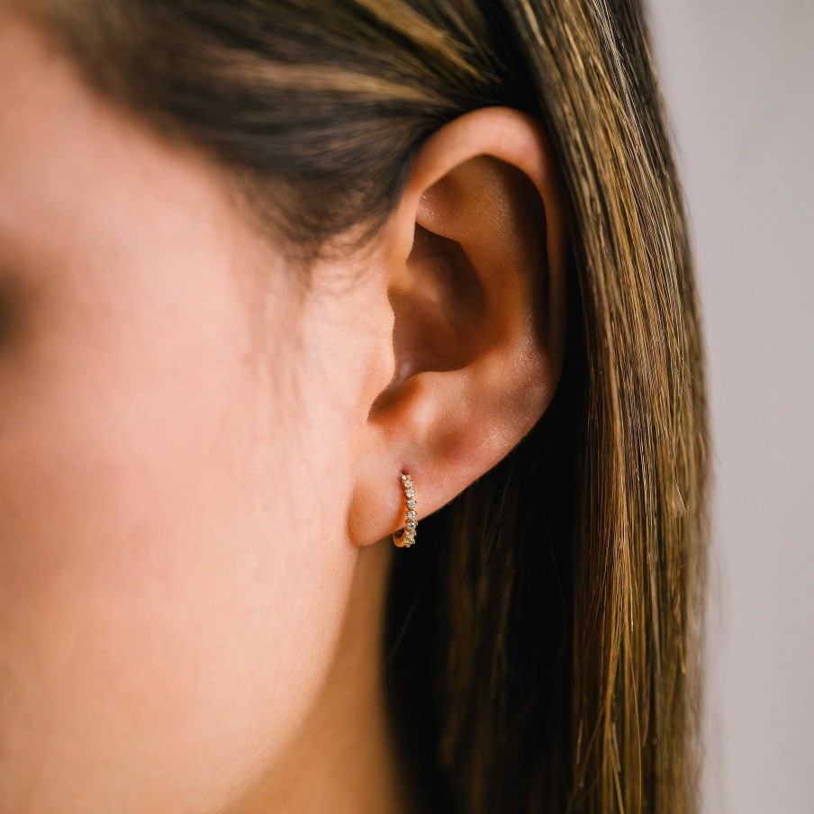 Hoops Lover's Tempo | Studded Huggie Hoop Earrings