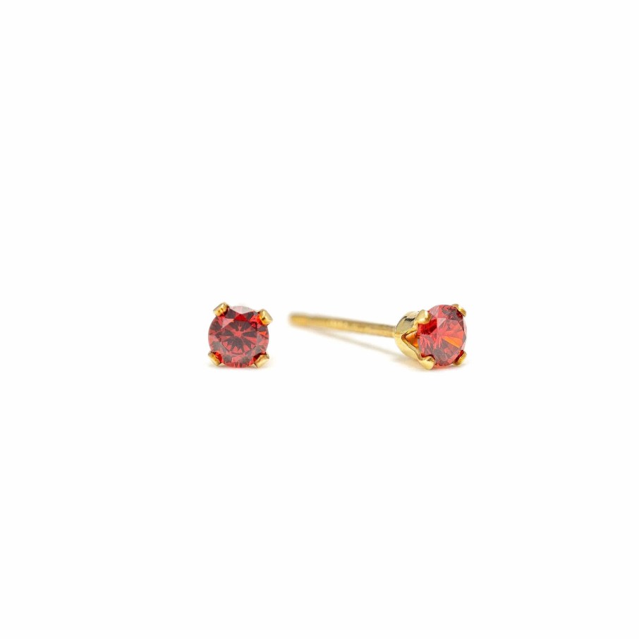 Studs Lover's Tempo | January Birthstone Gold-Filled Stud Earrings