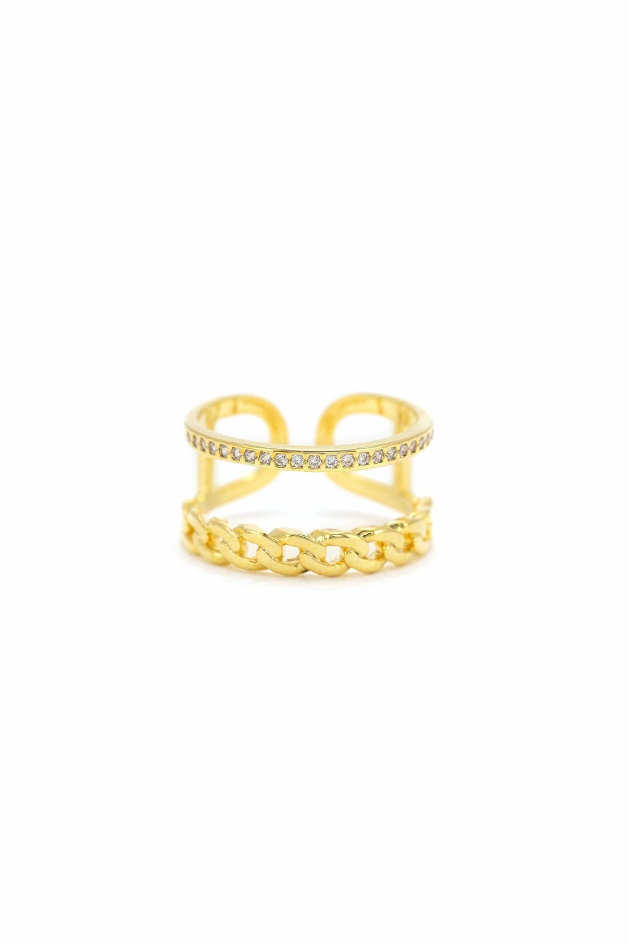 Rings Lover's Tempo | Chain Reaction Ring Gold