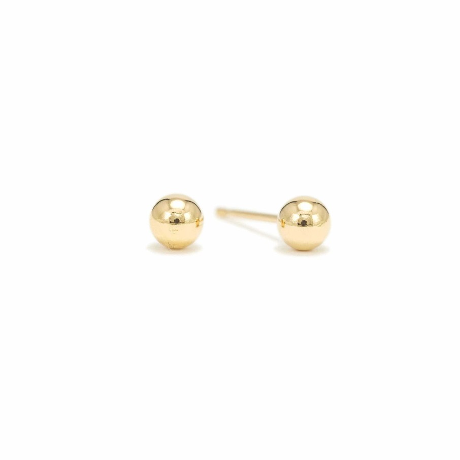 Earrings Lover's Tempo | 4Mm Ball Gold-Filled Stud Earrings