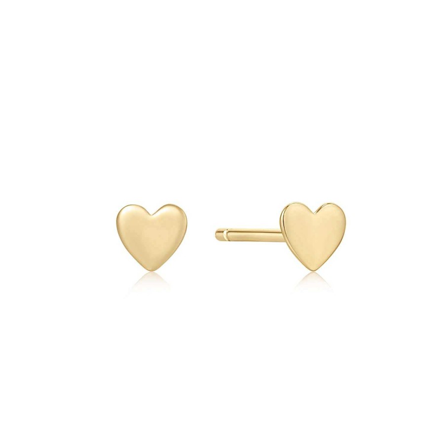 Studs Lover's Tempo | Gold Heart Stud Earrings