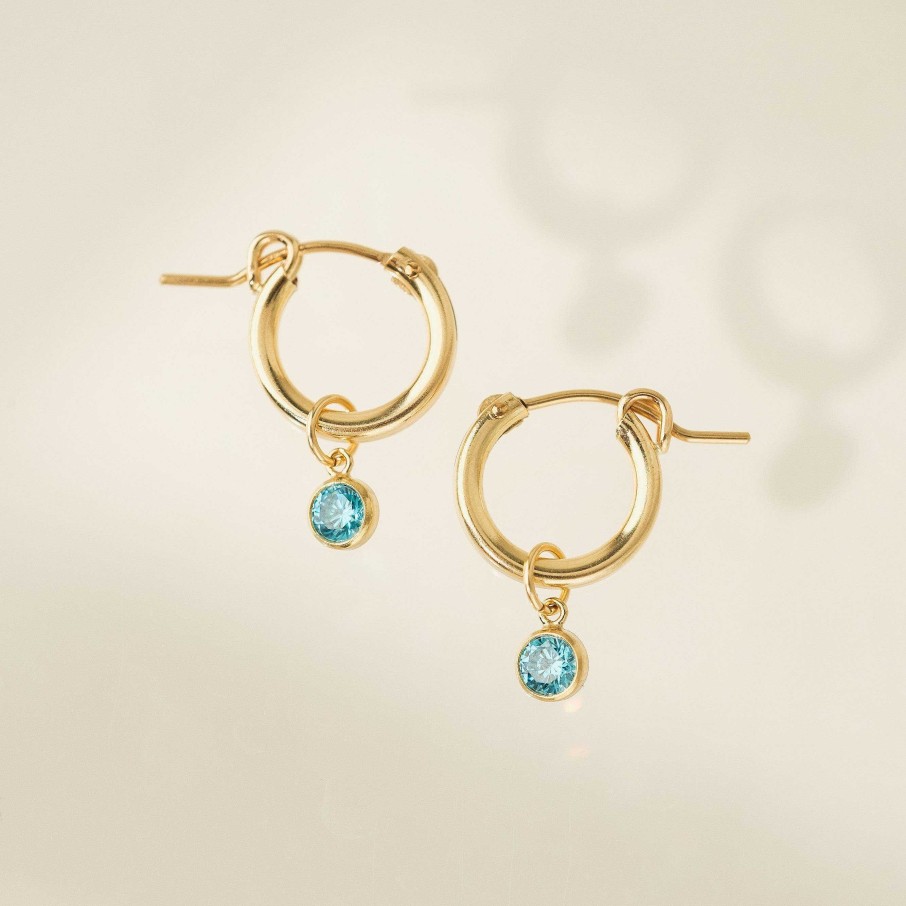 Earrings Lover's Tempo | December Birthstone Gold-Filled Hoop Earrings