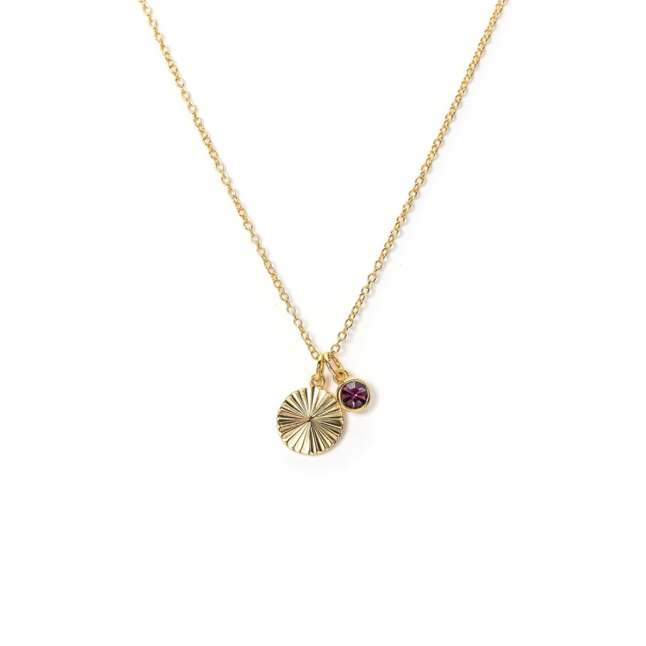 Necklaces Lover's Tempo | February Birthstone Fluted Necklace