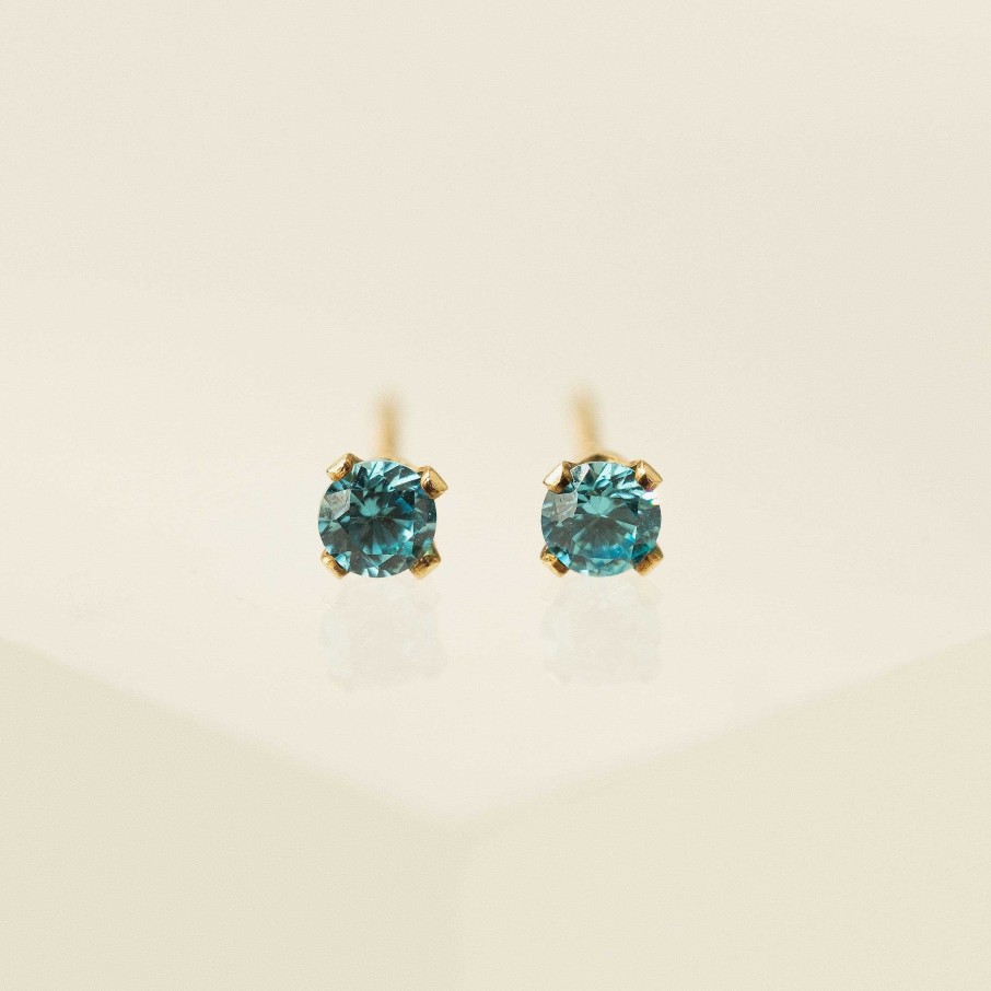 Earrings Lover's Tempo | December Birthstone Gold-Filled Stud Earrings