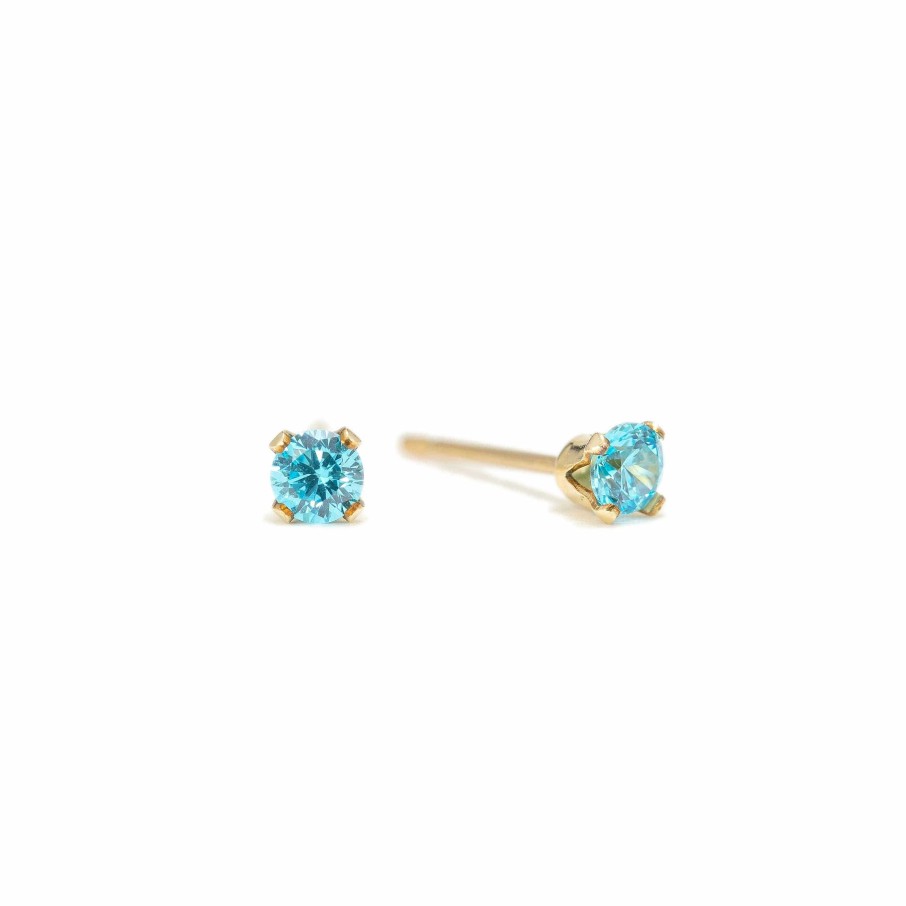 Earrings Lover's Tempo | December Birthstone Gold-Filled Stud Earrings