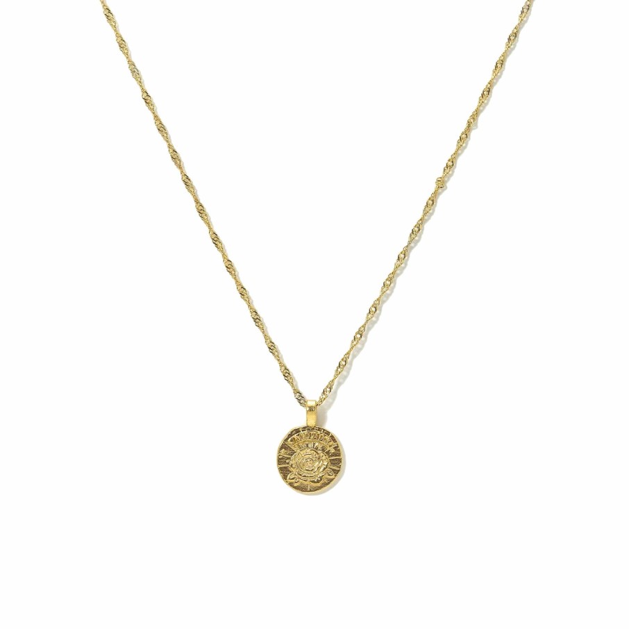 Necklaces Lover's Tempo | Rose Coin Necklace Gold