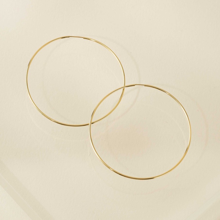 Earrings Lover's Tempo | 65Mm Gold-Filled Infinity Hoop Earrings