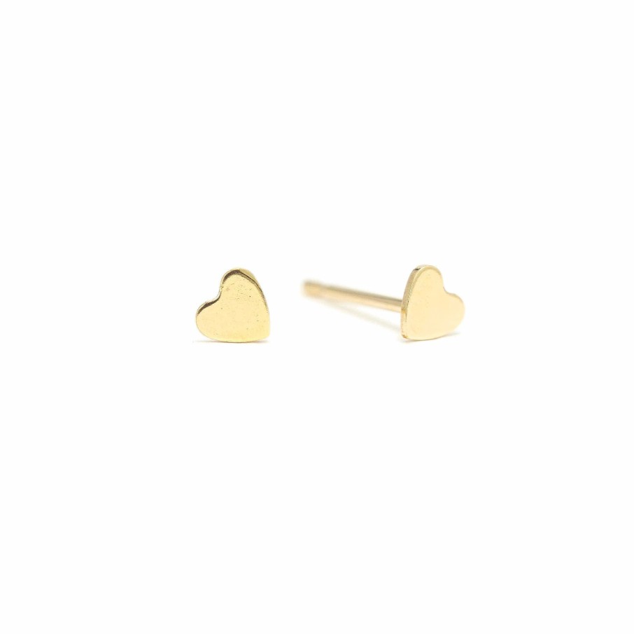 Studs Lover's Tempo | Heart Gold-Filled Stud Earrings