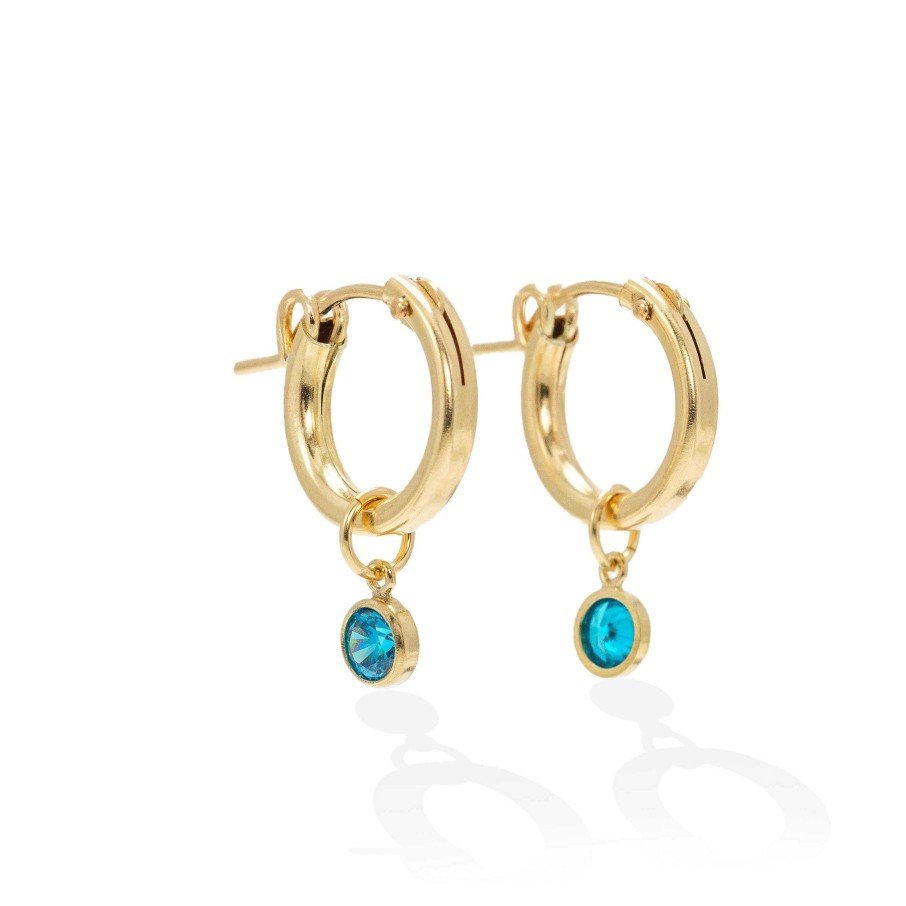 Earrings Lover's Tempo | September Birthstone Gold-Filled Hoop Earrings