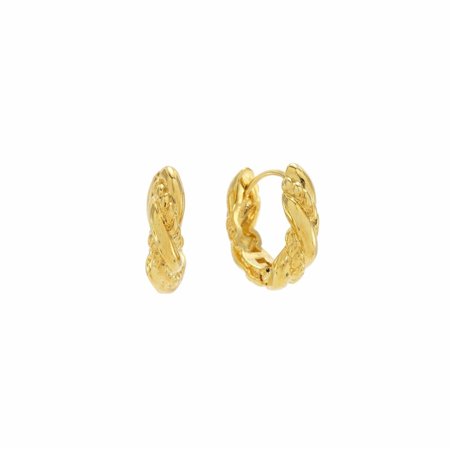 Earrings Lover's Tempo | Jessie 15Mm Huggie Hoop Earrings Gold