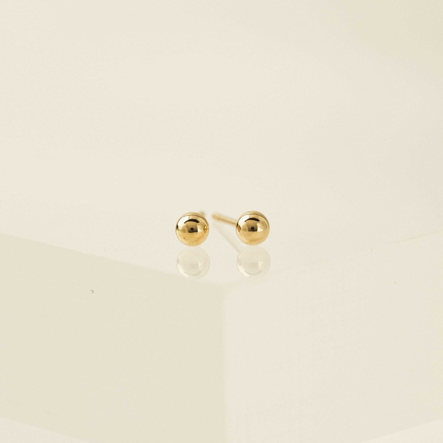 Earrings Lover's Tempo | 3Mm Ball Gold-Filled Stud Earrings