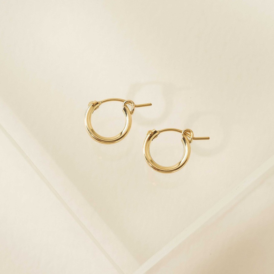 Earrings Lover's Tempo | 13Mm Gold-Filled Wire Hoop Earrings