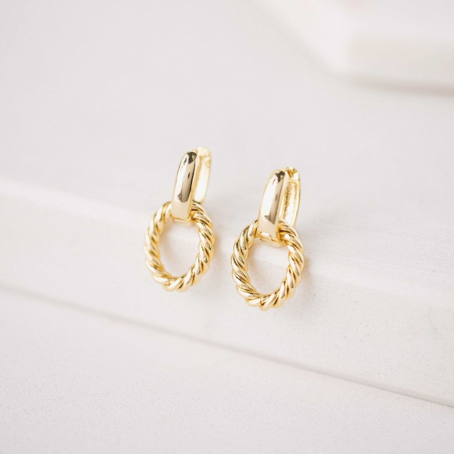 Earrings Lover's Tempo | Blanche Click Hoop Earrings Gold