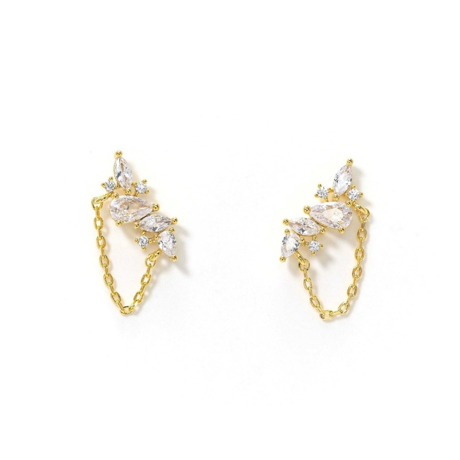 Studs Lover's Tempo | Aspen Climber Earrings Gold