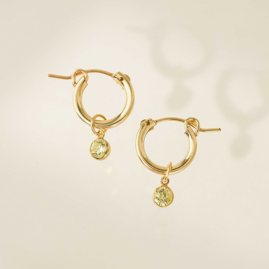 Earrings Lover's Tempo | August Birthstone Gold-Filled Hoop Earrings