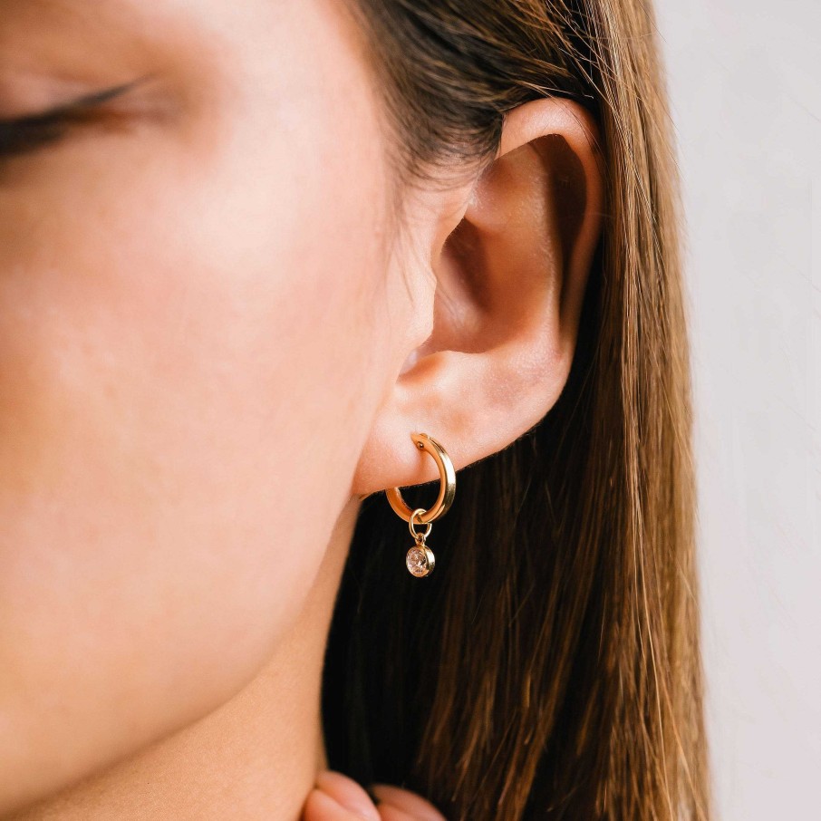 Earrings Lover's Tempo | September Birthstone Gold-Filled Hoop Earrings