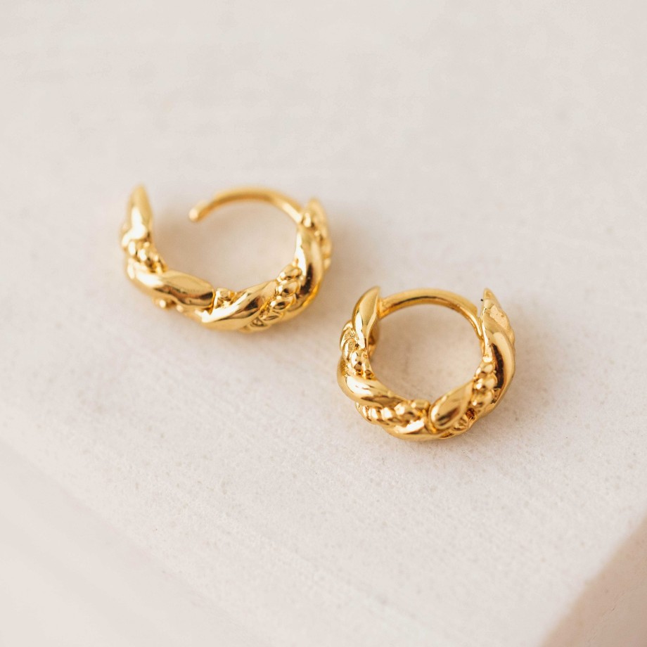 Earrings Lover's Tempo | Jessie 10Mm Huggie Hoop Earrings Gold