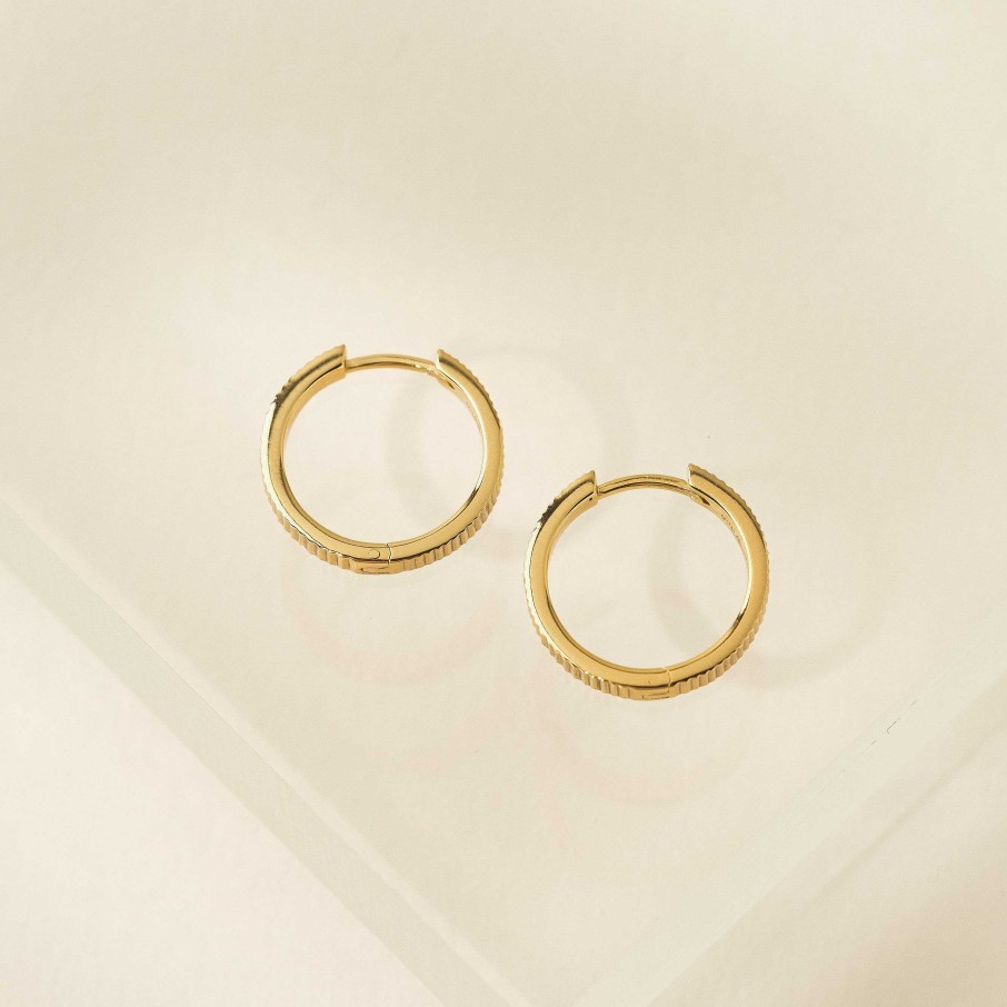 Hoops Lover's Tempo | 20Mm Fluted Huggie Hoop Earrings