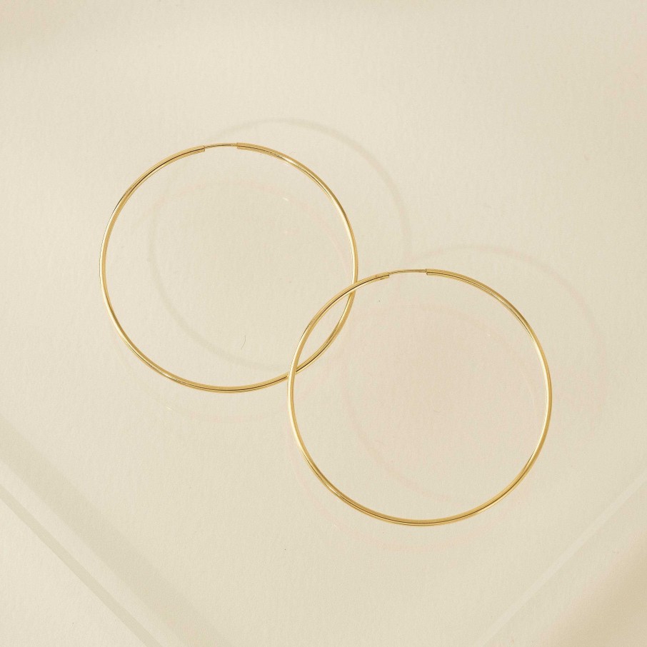 Earrings Lover's Tempo | 50Mm Gold-Filled Infinity Hoop Earrings