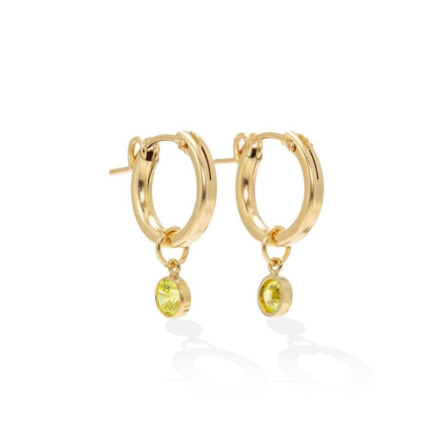 Earrings Lover's Tempo | August Birthstone Gold-Filled Hoop Earrings