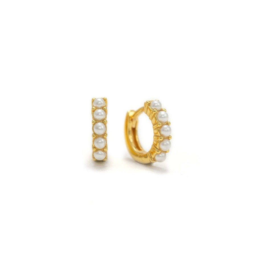 Hoops Lover's Tempo | Pearl 10.5Mm Huggie Hoop Earrings