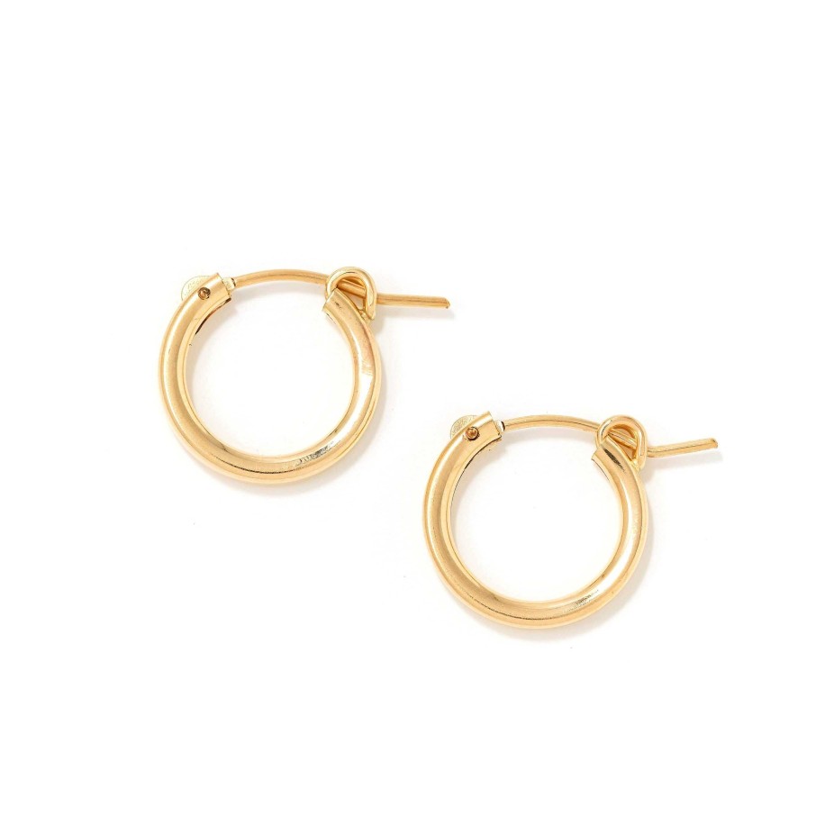 Earrings Lover's Tempo | 15Mm Gold-Filled Wire Hoop Earrings