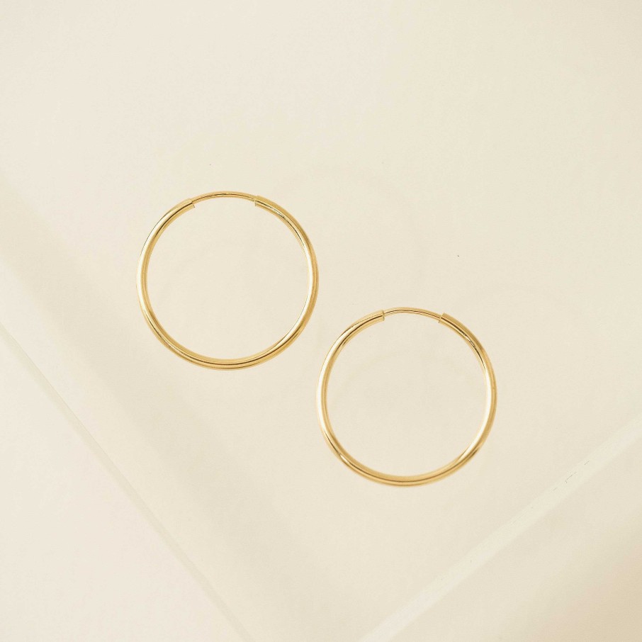 Earrings Lover's Tempo | 20Mm Gold-Filled Infinity Hoop Earrings