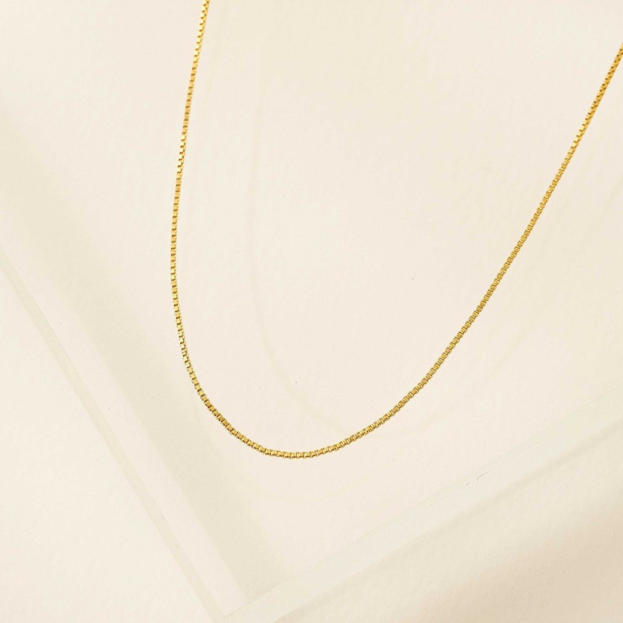 Necklaces Lover's Tempo | Box Chain Gold-Filled Necklace