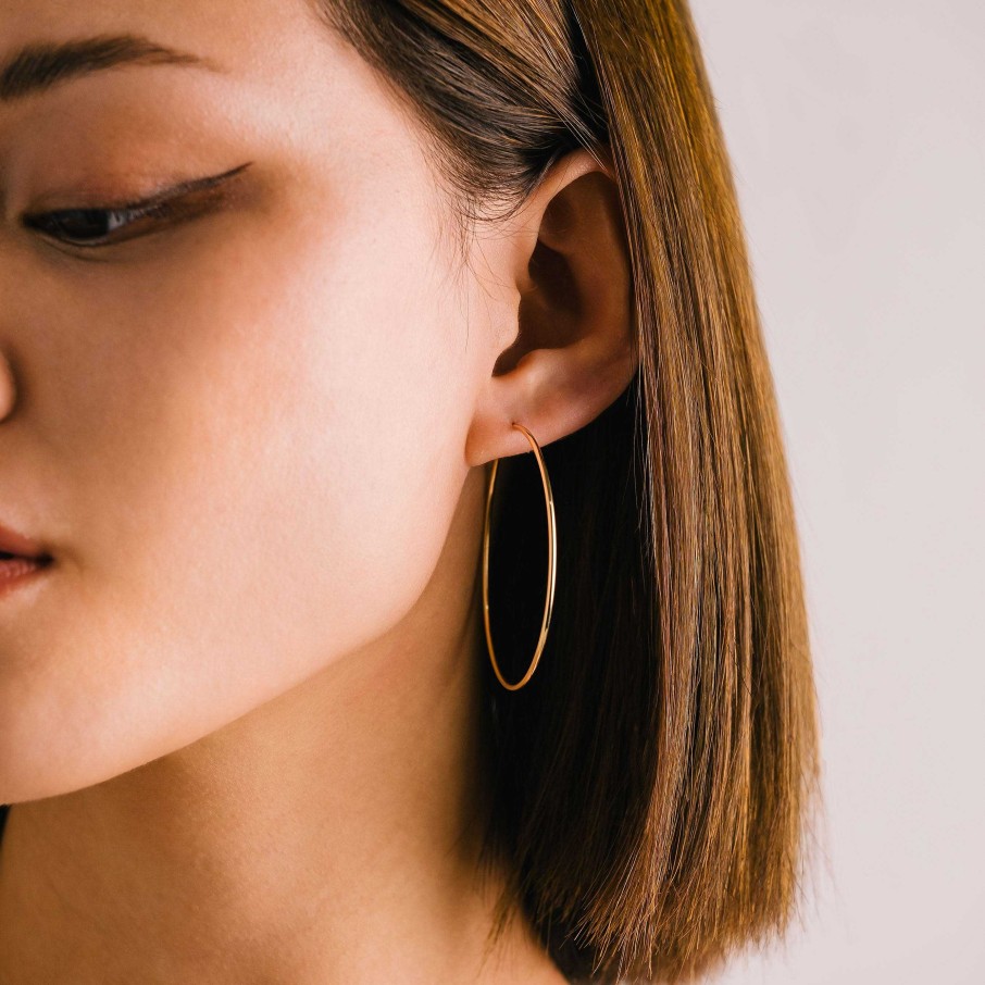 Hoops Lover's Tempo | 50Mm Gold-Filled Infinity Hoop Earrings