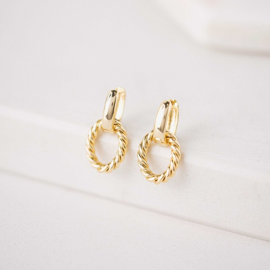 Hoops Lover's Tempo | Blanche Click Hoop Earrings Gold