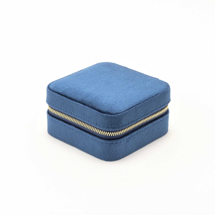 Jewelry Storage Lover's Tempo | Square Bon Voyage Jewelry Case Midnight Blue