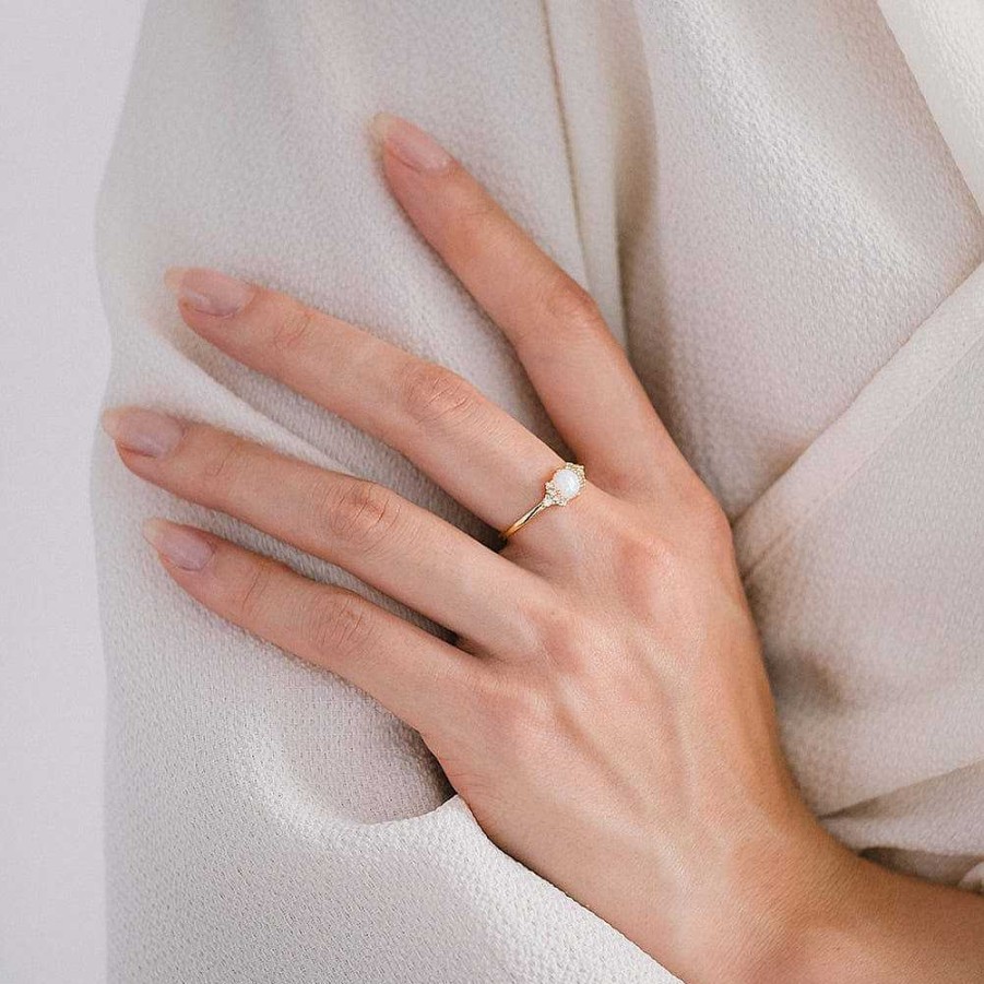 Rings Lover's Tempo | Echo Ring Gold/Opal