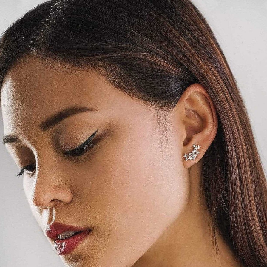 Earrings Lover's Tempo | Stardust Ear Climber Earrings Clear