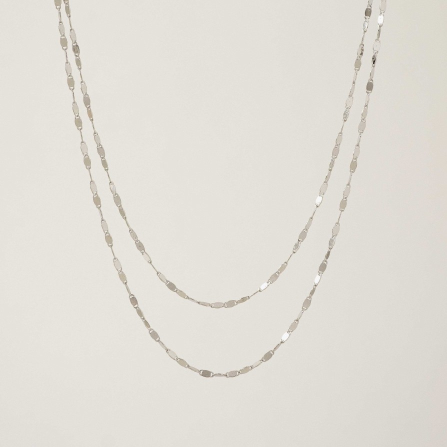 Necklaces Lover's Tempo | Cleo Layered Necklace Silver