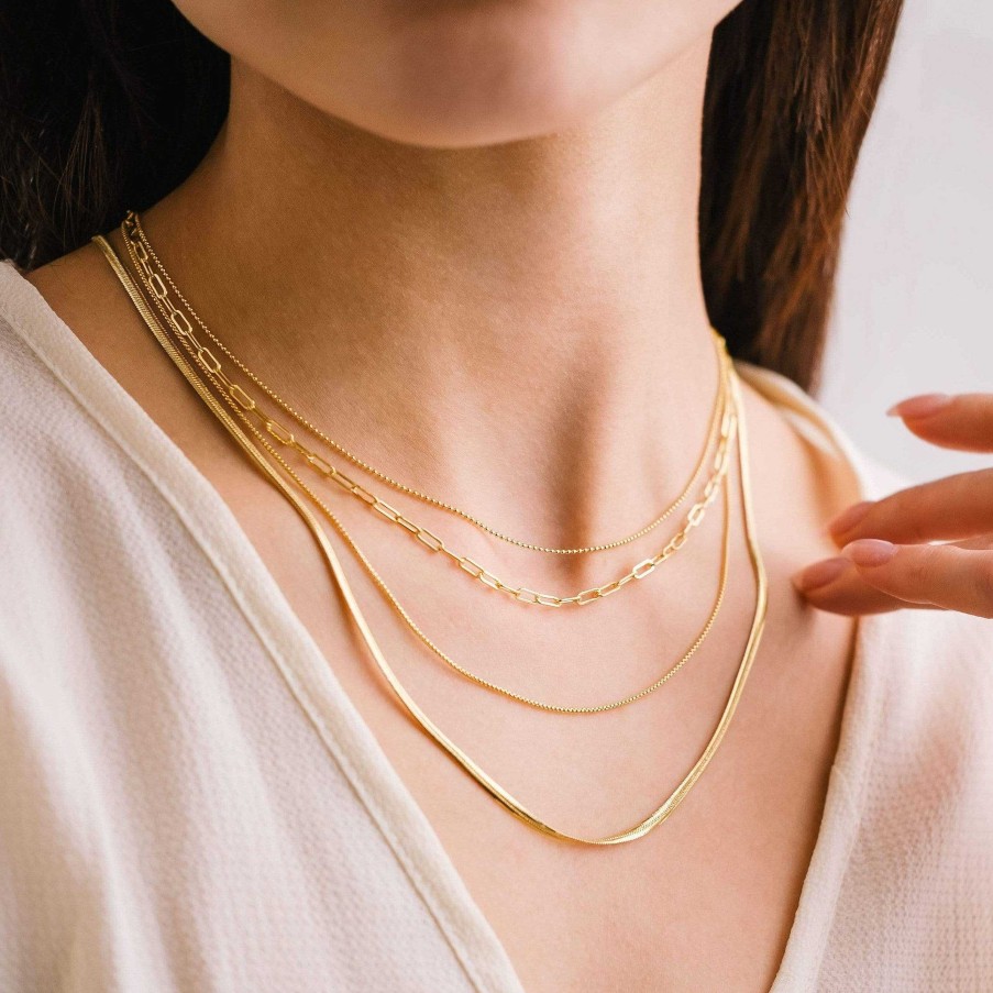 Necklaces Lover's Tempo | Ball Chain Necklace Gold