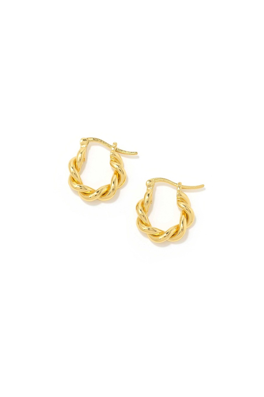 Hoops Lover's Tempo | Twist Hinge Hoops Gold