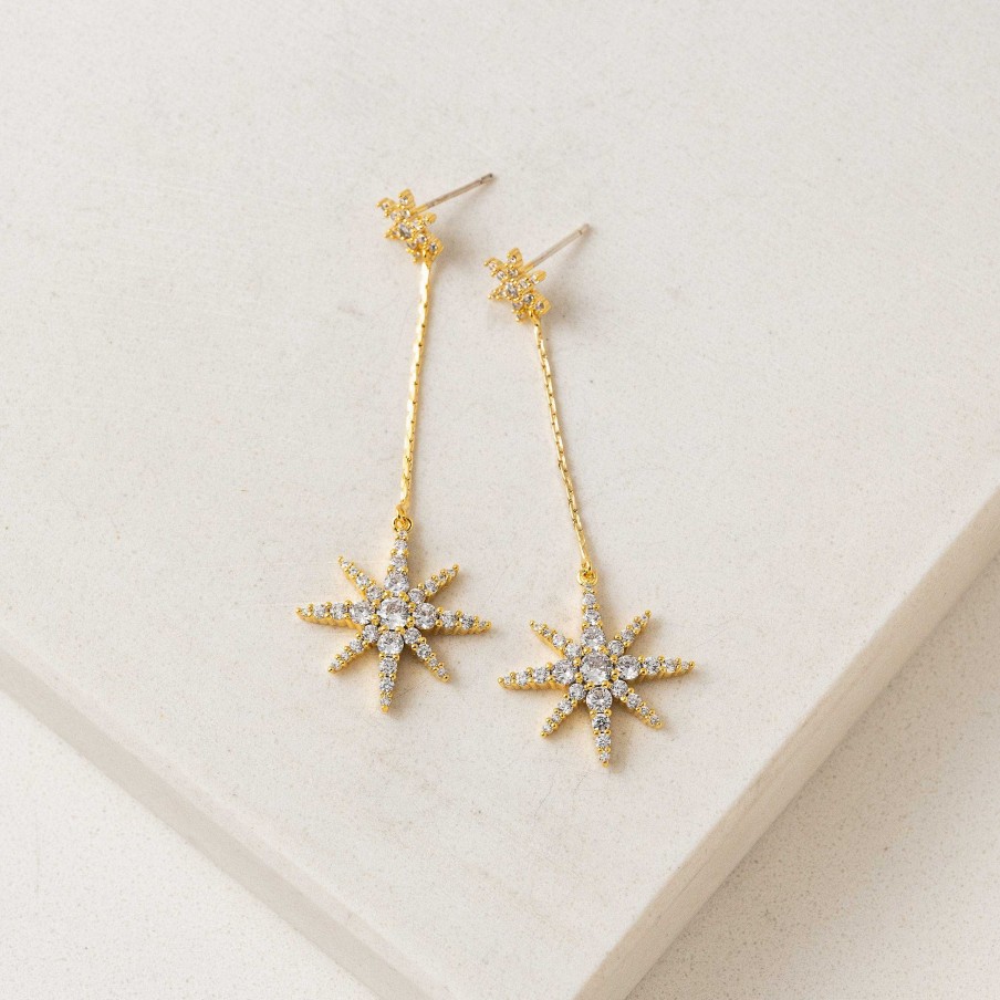 Earrings Lover's Tempo | Aquila Star Drop Earrings Gold