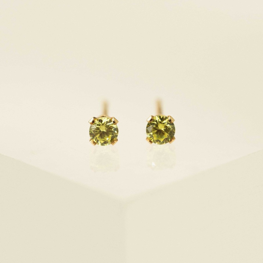 Earrings Lover's Tempo | August Birthstone Gold-Filled Stud Earrings