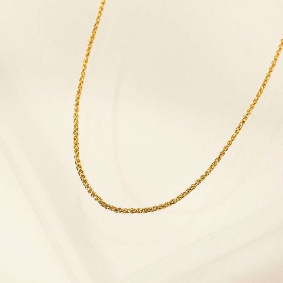 Necklaces Lover's Tempo | Wheat Chain Gold-Filled Necklace