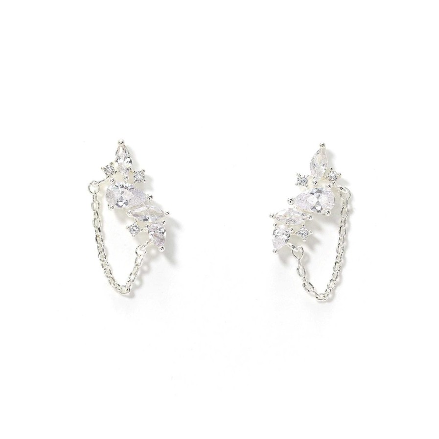 Studs Lover's Tempo | Aspen Climber Earrings Silver