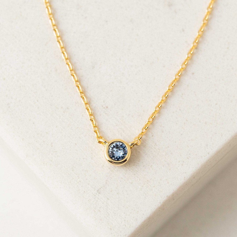 Necklaces Lover's Tempo | September Kaleidoscope Birthstone Necklace Gold