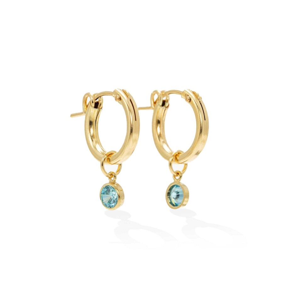 Hoops Lover's Tempo | March Birthstone Gold-Filled Hoop Earrings