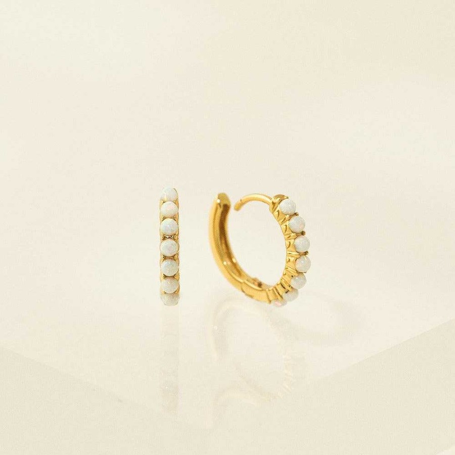 Hoops Lover's Tempo | Opal 15Mm Hoop Earrings