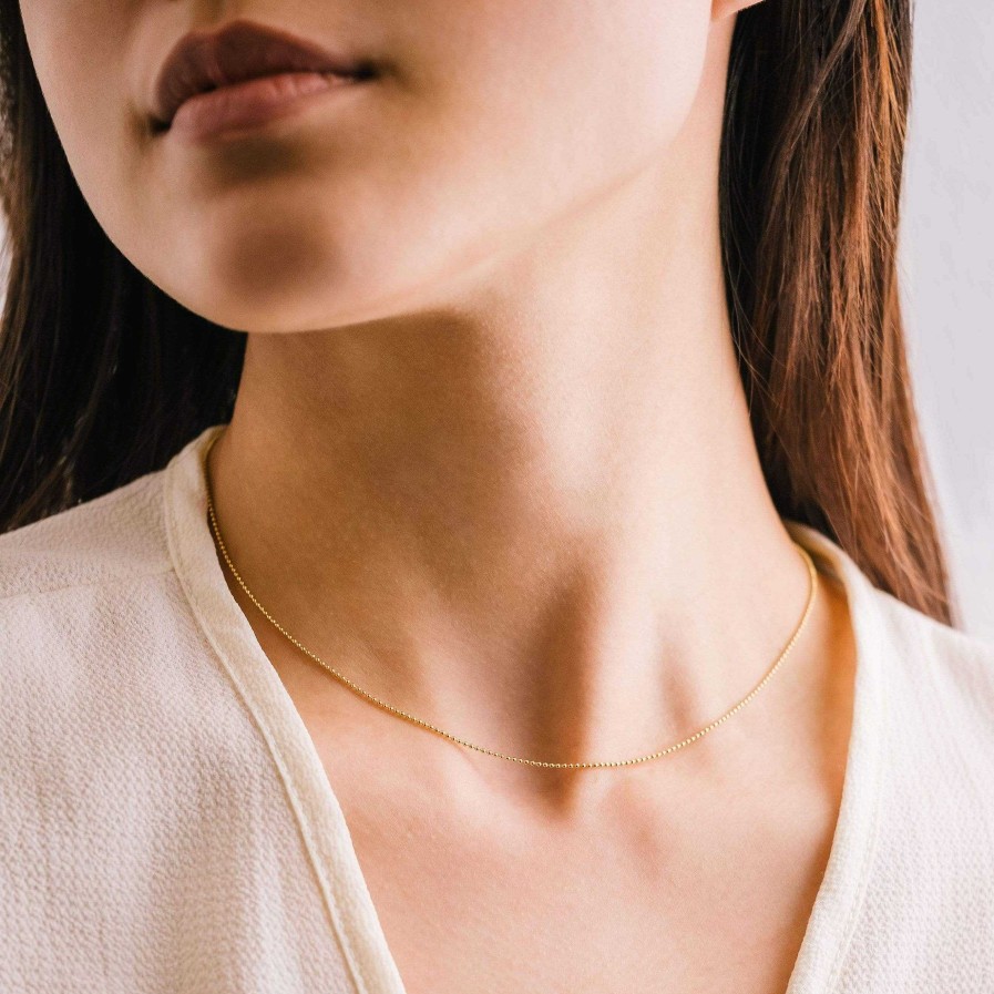 Necklaces Lover's Tempo | Ball Chain Necklace Gold