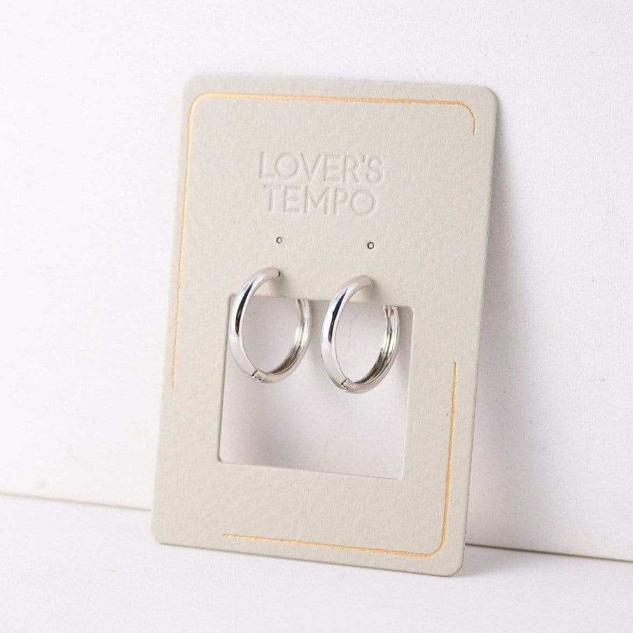 Earrings Lover's Tempo | Bea 20Mm Hoop Earrings Silver