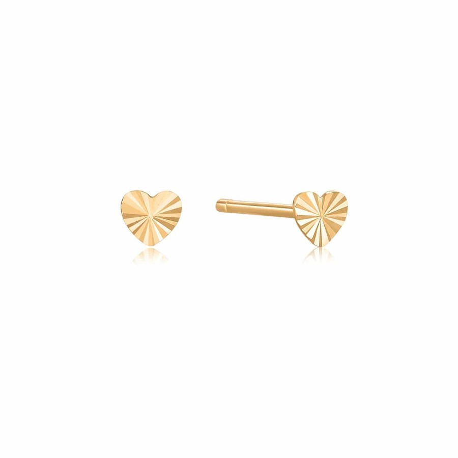 Studs Lover's Tempo | Fluted Heart Stud Earrings