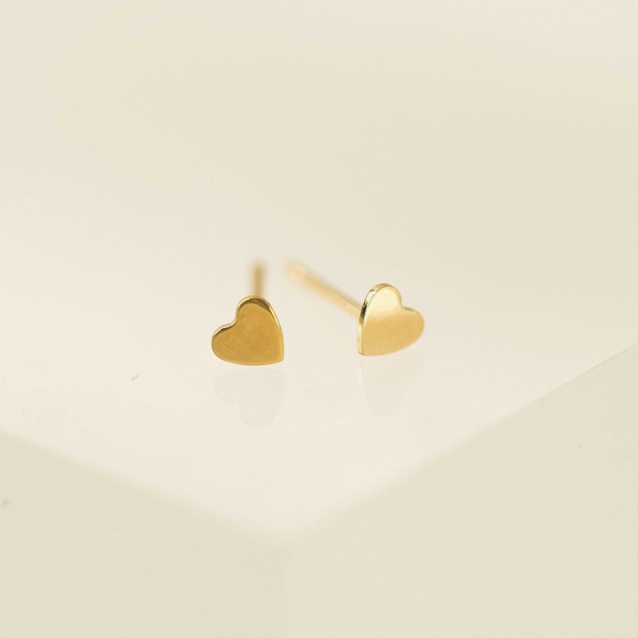 Studs Lover's Tempo | Heart Gold-Filled Stud Earrings