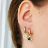 Earrings Lover's Tempo | Sun Coin Charm Hoop Earrings