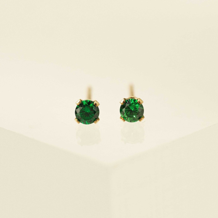 Studs Lover's Tempo | May Birthstone Gold-Filled Stud Earrings